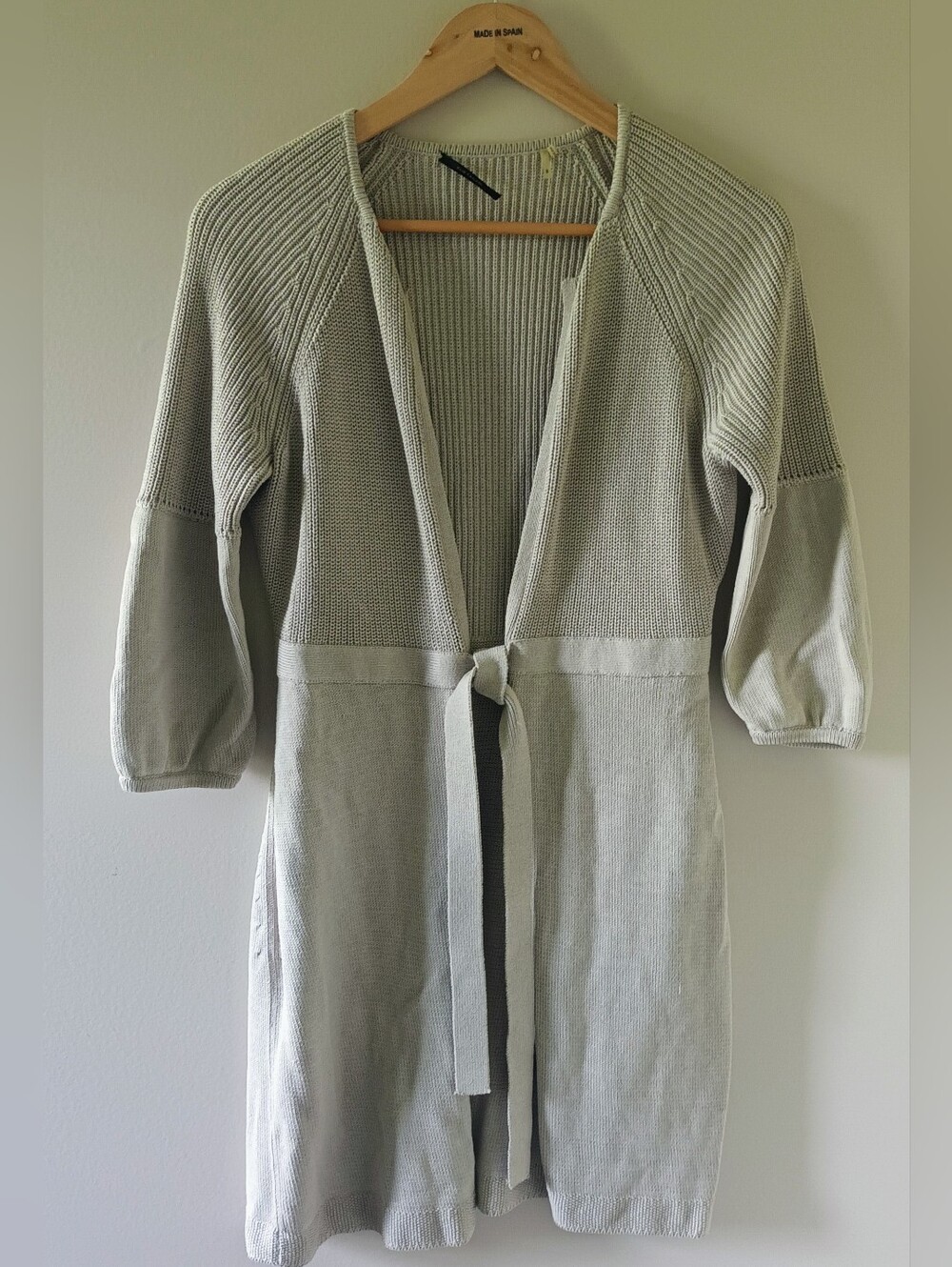 Elie Tahari Knit Cotton Silk Blend Open Cardigan